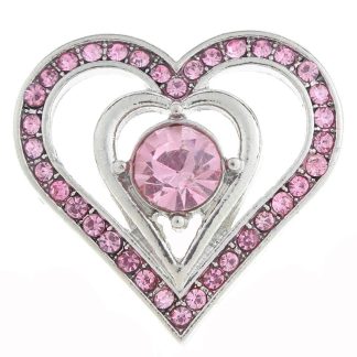 Pink Rhinestone Heart